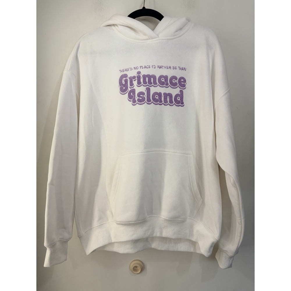 McDonaldland PacSun Grimace Island Hoodie Mens Womens M White Purple